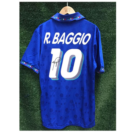 Italy Home Kit 1994 Signed Baggio