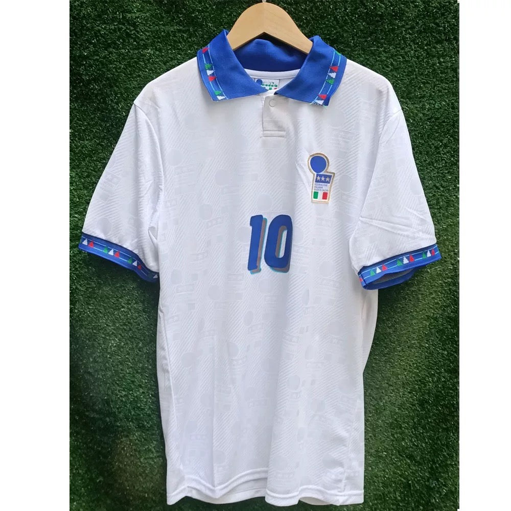 Italy Away Kit 1994 Signed Baggio