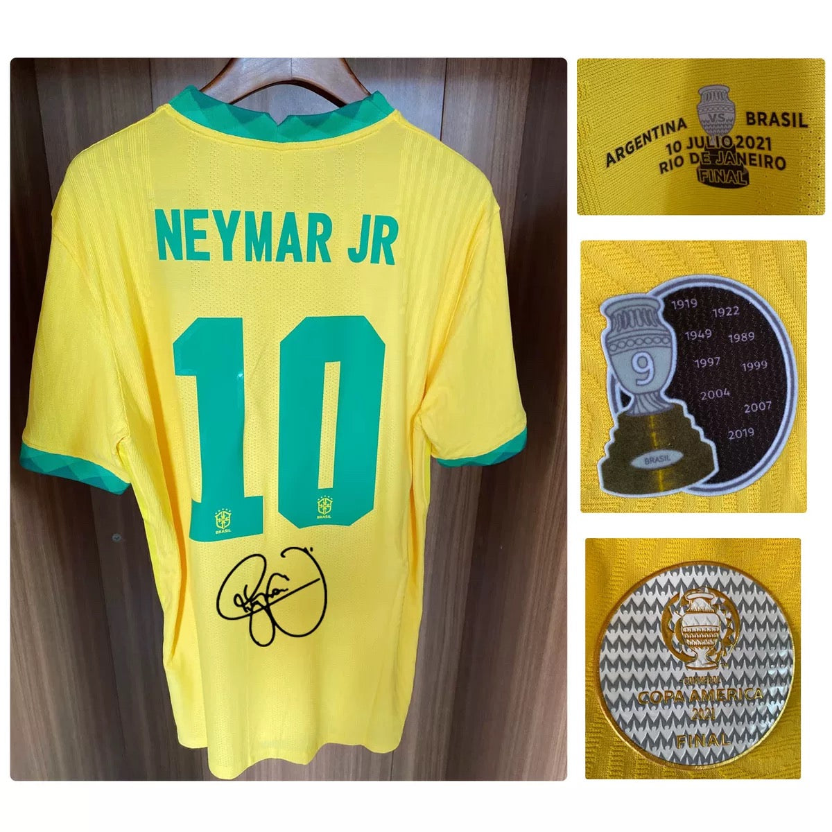 Brazil Home Kit 2020/21 Signed Neymar JR