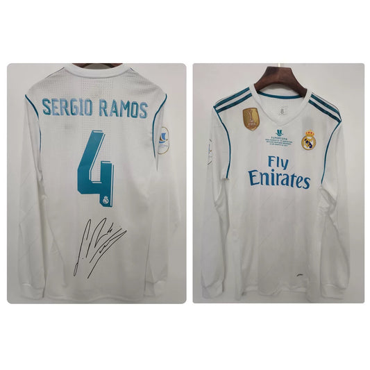 Real Madrid Home Kit 2016/2017 Signed Ramos