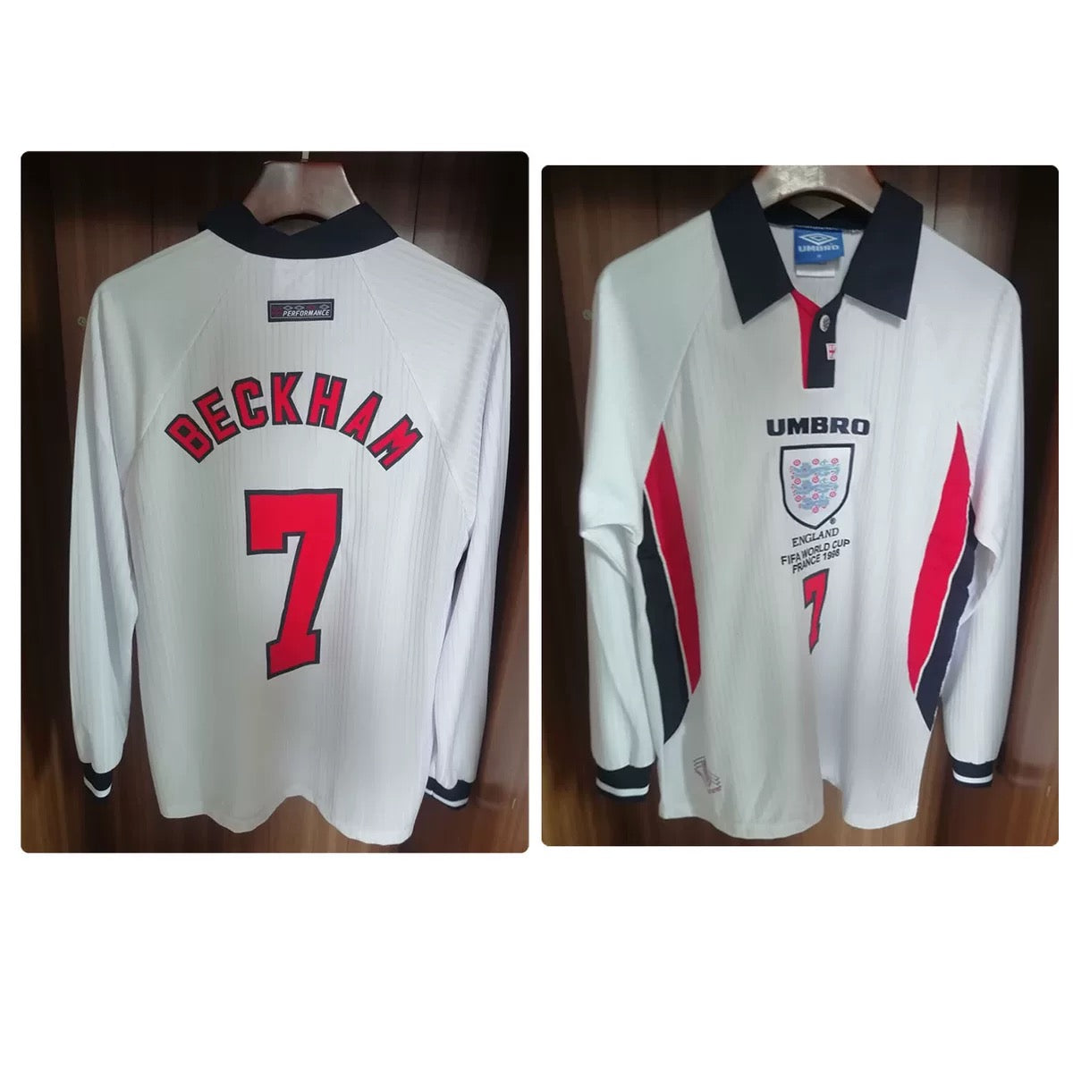 England Home Kit 1998/99 World Cup (David Beckham)