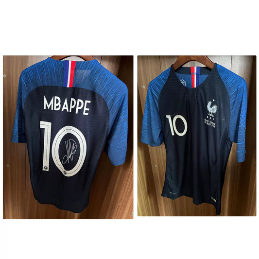 France Home Kit 2018 Signed Mbappé