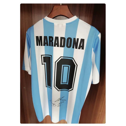 Argentina Home Kit 1986 Signed Maradona