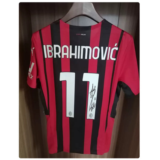 AC Milan Home Kit 2021/22 Signed Ibrahimovic